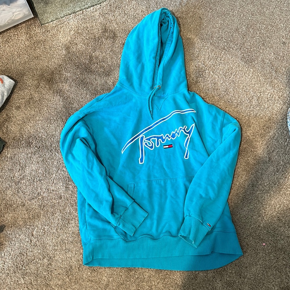 Tommy Hilfiger blue embroidered hoodie